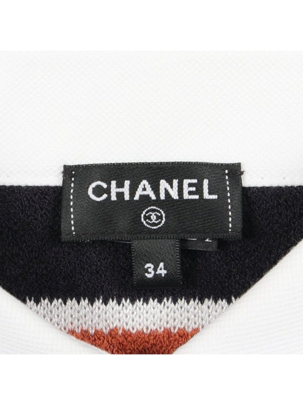 Chanel Polo Shirt Lion Button Border Cotton - Picture 3 of 7